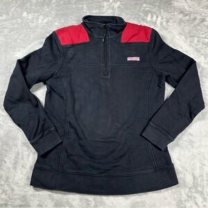 Vineyard Vines Black & Red Shoulder Patch Shep Shirt Small   K007